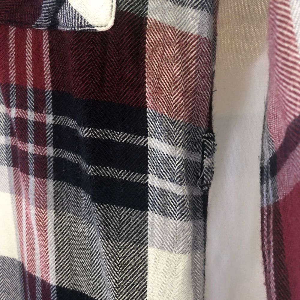 Rails Plaid Tunic Button Down Red Blue Xs Nadine - image 4